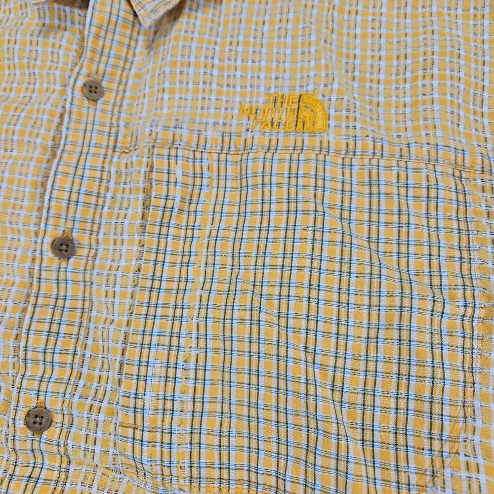 The North‎ Face Shirt Plaid Button Up Short Sleeve Outdoor Vintage Mens Size M